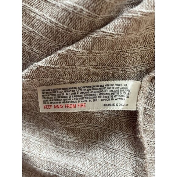 Anthropologie Saturday Sunday Ribbed Long Cardigan Size S Side Buttons Stretch - Picture 5 of 6